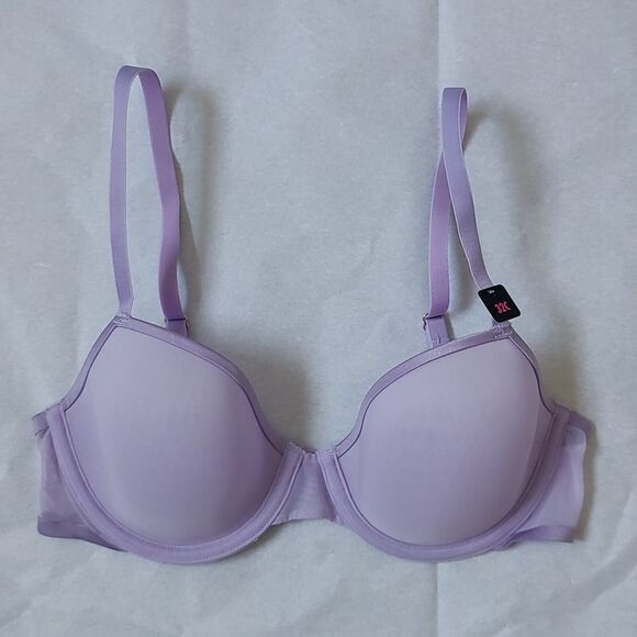 New With Tags La Senza Size 32C The Spacer Lightly‎ Lined Purple Demi Bra - Picture 3 of 11